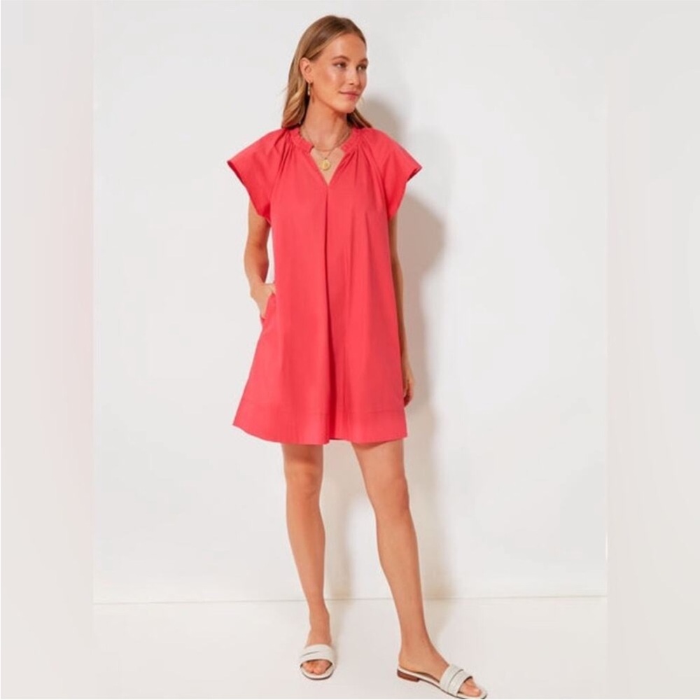 Tuckernuck Vivi Red Coral Mini Dress Pomander Place